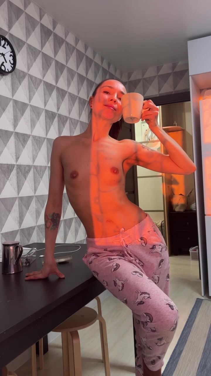 Alinaromass Teasing and Nude Brunette Small Tits