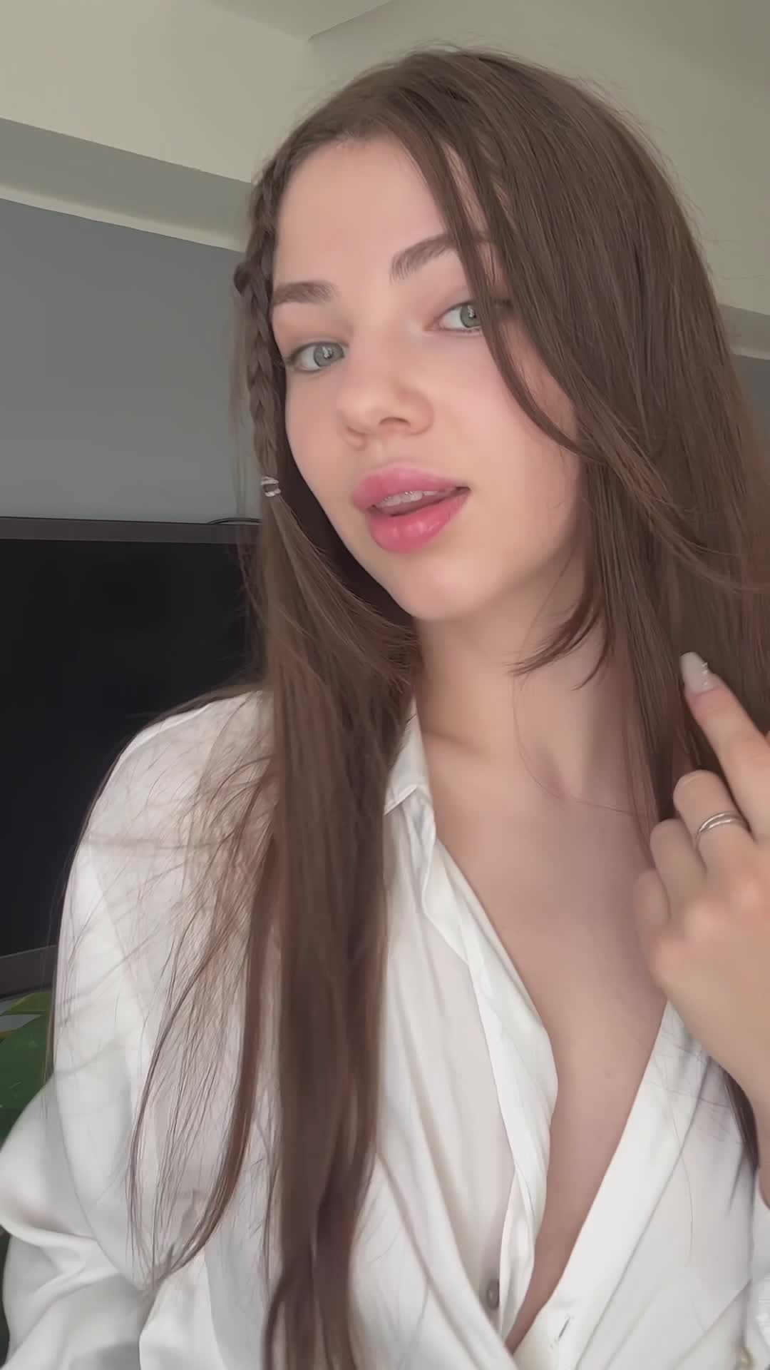 Sexy brunette wait you