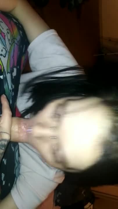 Hot sexy Blowjob and Emo Gothic POV Brunette Teen | Tik.Porn (1)
